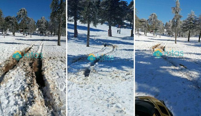 Troodos Damage at Sun Valley I Slope Before Opening